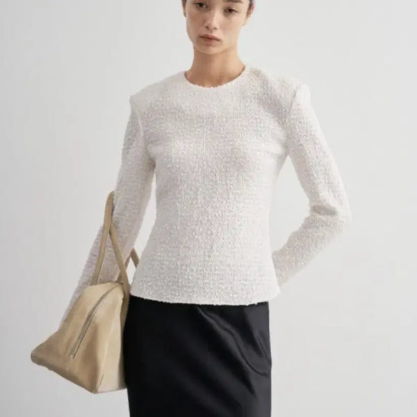 [BUNJANG] ORR Smocking Top Blouse Ivory / 24년 오르 ORR 스모킹 탑 블라우스 아이보리 쭈글이 부클