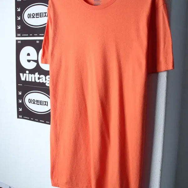 [BUNJANG] Polo Ralph Lauren Plain Pony Short Sleeve T-Shirt Orange / (M-L) 폴로 랄프로렌 반팔 티셔츠 오렌지 무지 포니-H35893