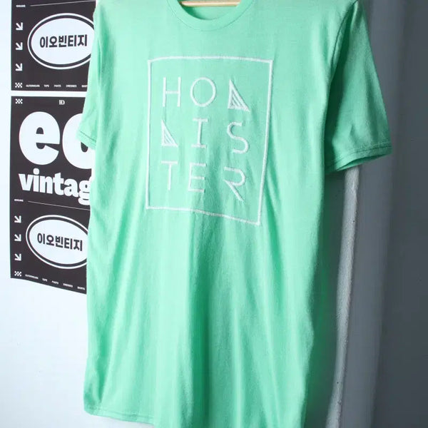 [BUNJANG] Hollister Y2K Big Logo T-Shirt (Mint Green) / (M-L) 홀리스터 반팔 티셔츠 Y2K 빅로고 연그린 올드스쿨-H35896