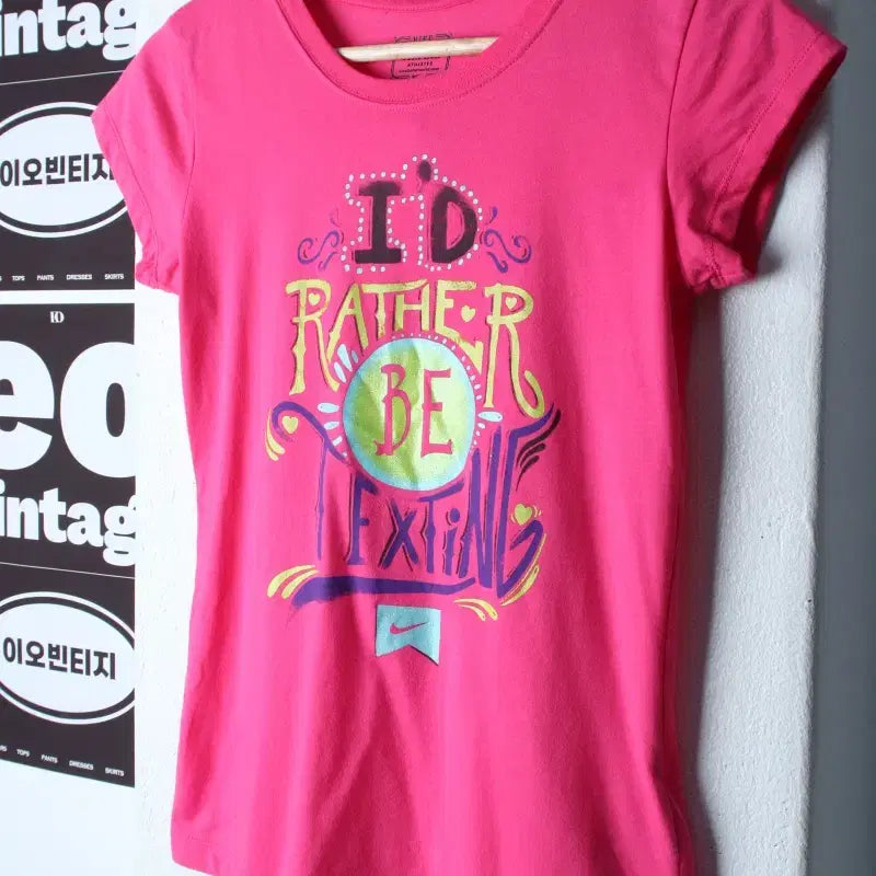 [BUNJANG] Nike Y2K Short-Sleeve T-Shirt Pink Red / W(S) 나이키 반팔 티셔츠 Y2K 핑크 레드 올드스쿨-H35900