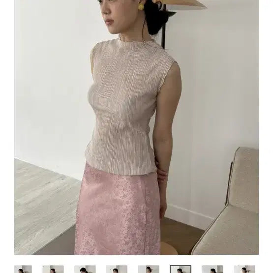 [BUNJANG] NUDE CLASSIC Le Pleats Top Oatmeal / 누드클래식 [MADE] 르 플리츠 탑 오트밀