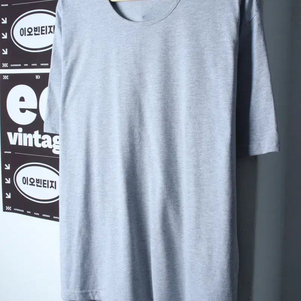 [BUNJANG] Millo Archive Basic T-Shirt Grey / (M-L) 밀로 아카이브 반팔 티셔츠 무지 그레이 놈코어-H35906