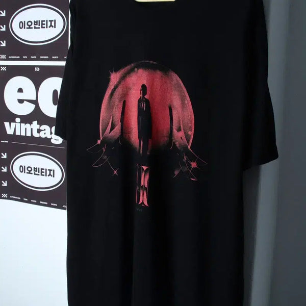 [BUNJANG] Dominant Vintage Printing Short-Sleeve T-Shirt Black XL-2XL / (XL-2XL) 도미넌트 반팔 티셔츠 빈티지프린팅 블랙 스트릿-H35908