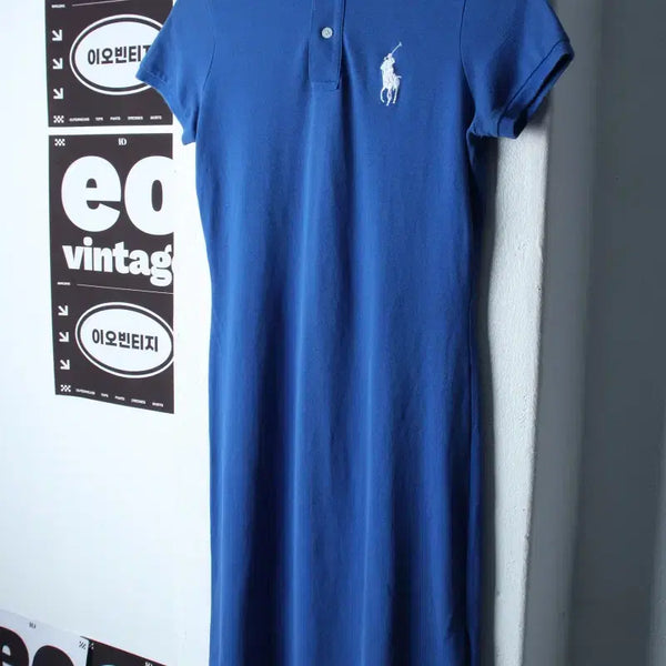 [BUNJANG] Polo Ralph Lauren Short Sleeve Collared T-Shirt Dress / W(S-M) 폴로 랄프로렌 반팔 카라 티셔츠 원피스 드레스-H35922