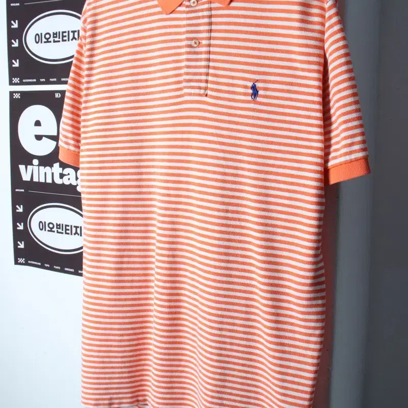 [BUNJANG] Polo Ralph Lauren Striped Short-Sleeve Polo Shirt / (L-2XL) 폴로 랄프로렌 반팔 카라 티셔츠 스트라이프-H35924