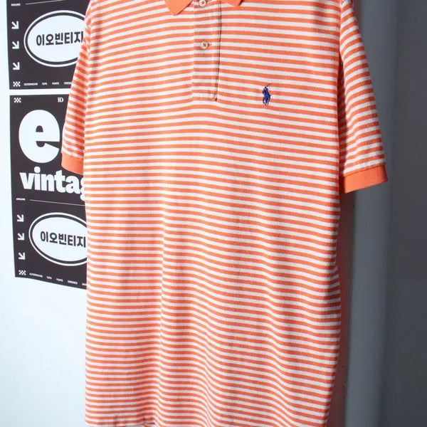 [BUNJANG] Polo Ralph Lauren Striped Short-Sleeve Polo Shirt / (L-2XL) 폴로 랄프로렌 반팔 카라 티셔츠 스트라이프-H35924