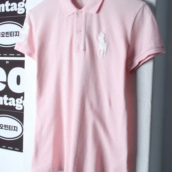 [BUNJANG] Polo Ralph Lauren Short Sleeve Collar T-Shirt Pink / W(S-M) 폴로 랄프로렌 반팔 카라 티셔츠 골프 연핑크-H35925