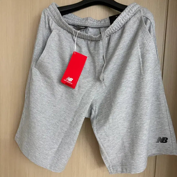 [BUNJANG] New Balance Men's 5-Part Cotton Shorts Grey L / 뉴발란스 남성 5부 면 반바지 그레이 L