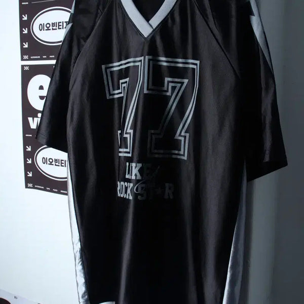 [BUNJANG] Brand Vintage Half Sleeve T-shirt Football Jersey / (F) 브랜드빈티지 반팔 티셔츠 풋볼져지 빅사이즈 새틴-H35946