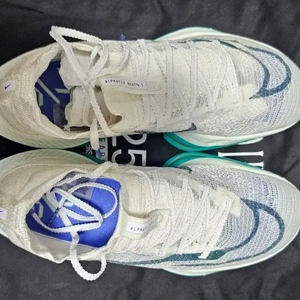 [BUNJANG] Nike Air Zoom Alphafly NEXT% 2 White Deep Jungle (W) Women's Running Shoes / 나이키 에어 줌 알파플라이 넥스트%2 화이트딥정글 (W)250