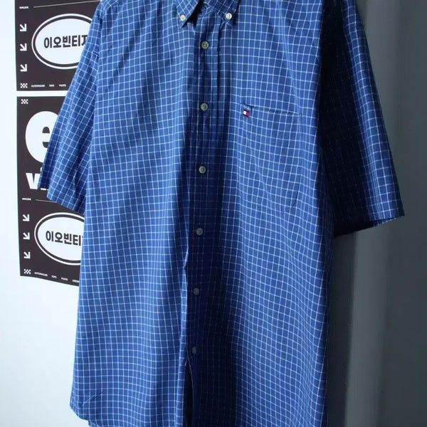 [BUNJANG] Tommy Hilfiger 90s Check Short Sleeve Polo T-Shirt L-XL / (L-XL) 타미힐피거 반팔 카라 티셔츠 90S 년대 체크-H35956