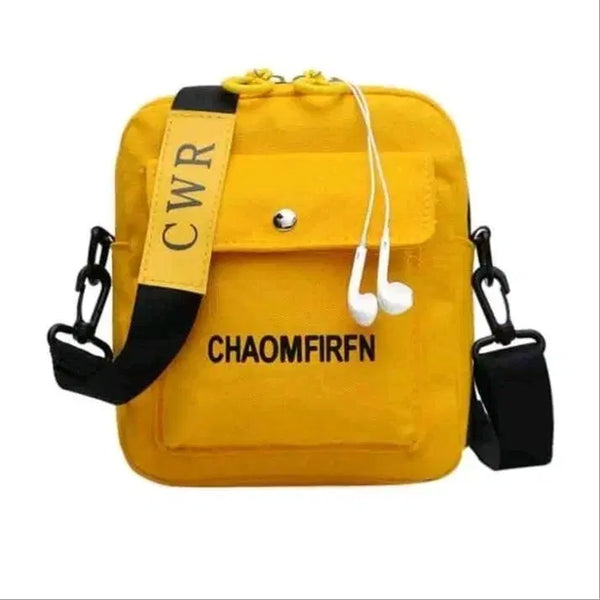 [BUNJANG] S-Class Yellow Canvas Crossbody Bag for Men / 고급스런 S클래스 남성용 가볍게 들고 다니기 좋은 노란색 캔버스 크로스백 판매해요