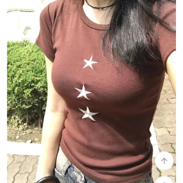 [BUNJANG] A-bly Star T-Shirt / 에이블리 별 티셔츠 장마의 삼별이 티