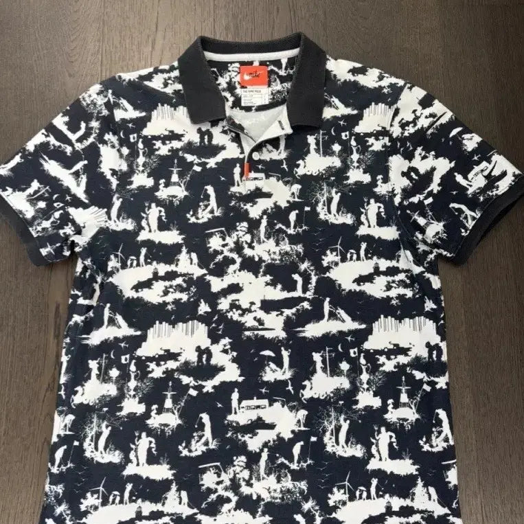 [BUNJANG] Nike Pattern Golf Shirt L / 나이키 패턴 골프 셔츠 L