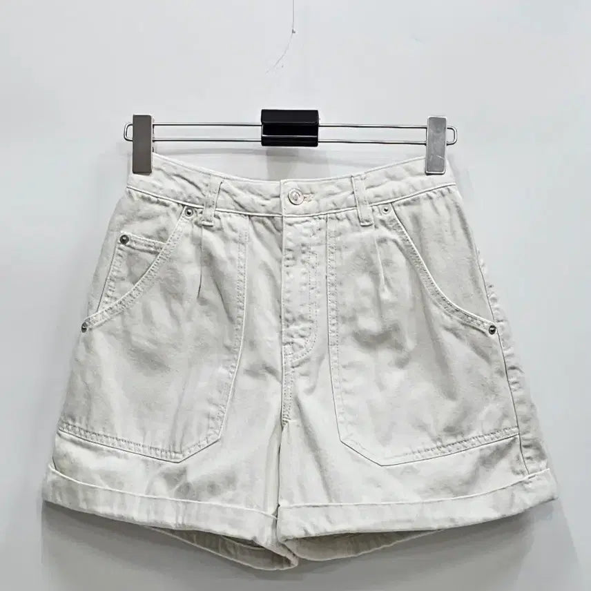 [BUNJANG] A.T. Corner High-Waist One-Pleat Denim Shorts Women's Size 64 / a.t.corner 앳코너 하이웨스트 원턱 데님 쇼츠 / 여 64