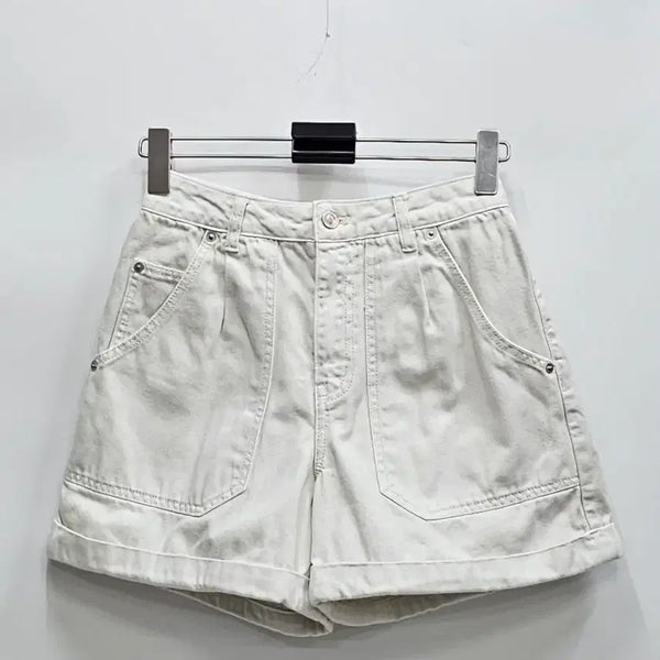[BUNJANG] A.T. Corner High-Waist One-Pleat Denim Shorts Women's Size 64 / a.t.corner 앳코너 하이웨스트 원턱 데님 쇼츠 / 여 64