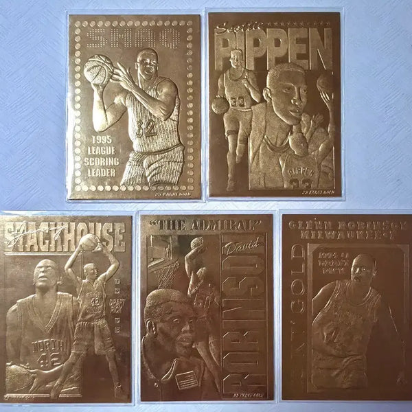 [BUNJANG] 1995 Classic 23KT Gold NBA Cards Bundle Set / 1995 Classic 23KT Gold NBA 골드카드 5장 일괄