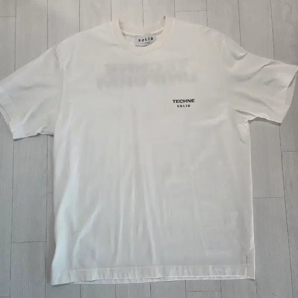 [BUNJANG] Solid Homme Techne Short Sleeve T-Shirt White / 솔리드 옴므 테크네 반팔 티셔츠 화이트(46)