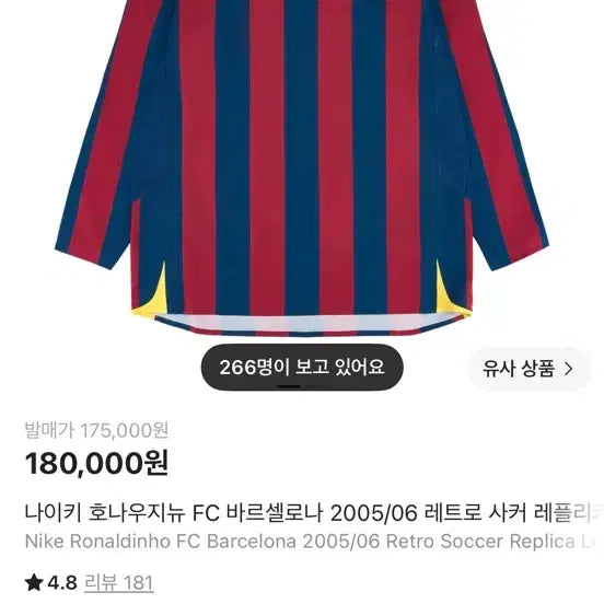 [BUNJANG] Nike FC Barcelona 2005/06 Retro Long Sleeve Replica Jersey / 나이키 FC 바르셀로나 2005/06 레트로 긴팔 레플리카