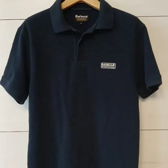 [BUNJANG] Barbour International Navy Short Sleeve Polo Shirt - Size M / barbour 바버 인터내셔널 반팔 카라티 네이비 M사이즈