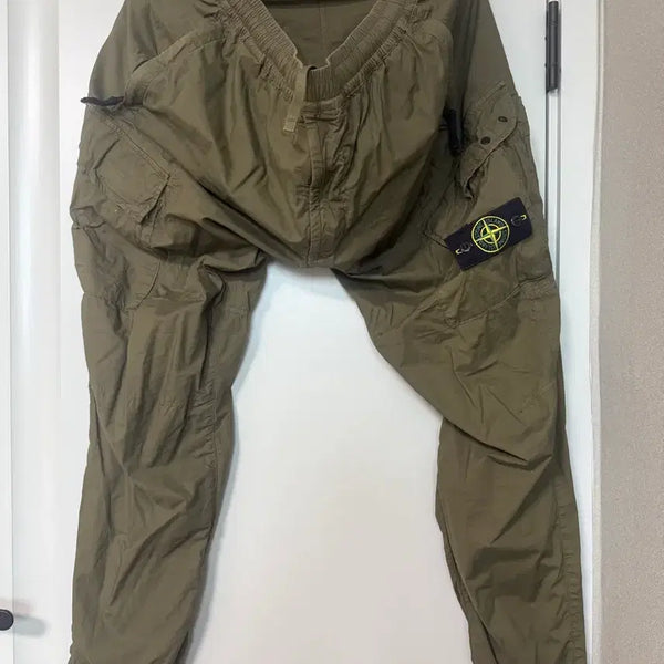 [BUNJANG] Stone Island Cargo Jogger Pants Olive Green / 스톤아일랜드 카고 바지 올리브 그린 카키