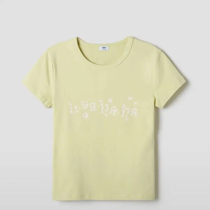 [BUNJANG] SPAO Usahana Slim Fit Short-Sleeve T-Shirt / 스파오 우사히나 슬림핏 반팔티셔츠 / 모리걸빈티지에이블리아오이유우하구미