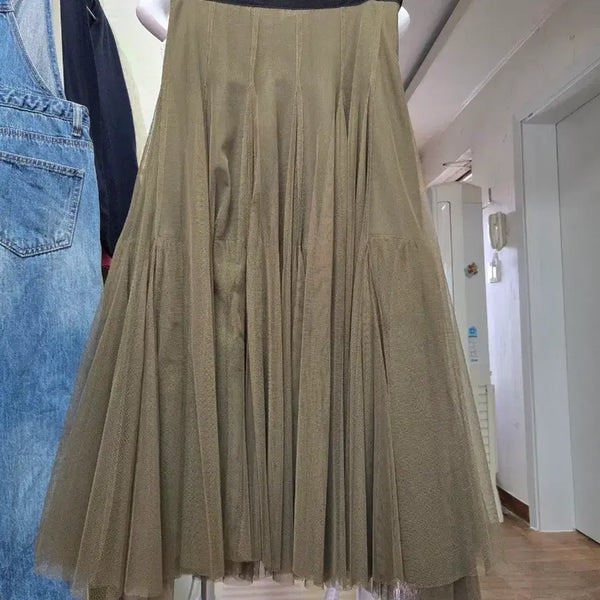 [BUNJANG] Lanvin Pleated Chiffon Skirt Size 66 / 랑방 스커트 67 정품