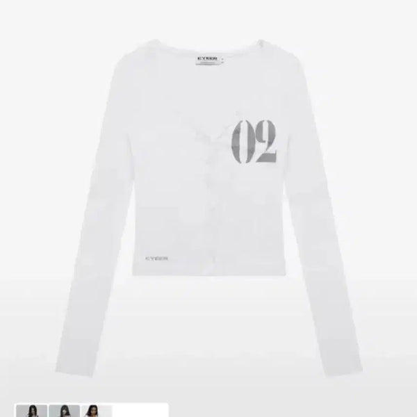 [BUNJANG] EYELAR Logo Button Long Sleeve - White / 이와이이알02 Logo Button Long Sleeve - White