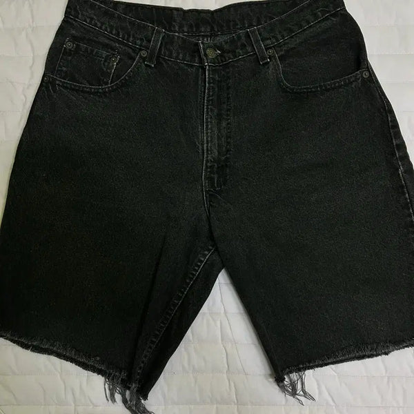 [BUNJANG] Levi's 560 Black Cut-off Shorts / 리바이스 560 쇼츠 블랙 컷오프
