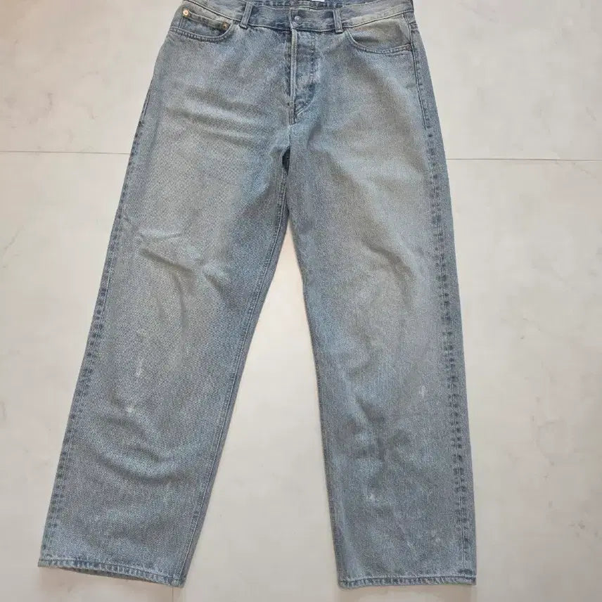 [BUNJANG] Union Blue Selvage Bleach 33 Size Jeans / 유니온블루 셀비지 블리치 33사이즈