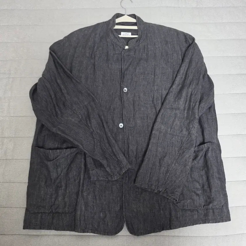 [BUNJANG] Auralee 21SS Linen Stand Collar Jacket / 21SS 코모리 린넨 스탠드 칼라 자켓 46