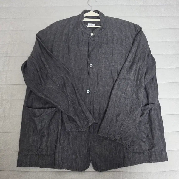 [BUNJANG] Auralee 21SS Linen Stand Collar Jacket / 21SS 코모리 린넨 스탠드 칼라 자켓 46