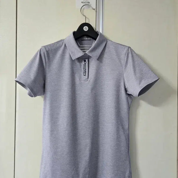 [BUNJANG] Discovery Channel Women's Short Sleeve Polo Shirt - Gray / 디스커버리 카라티  90 여