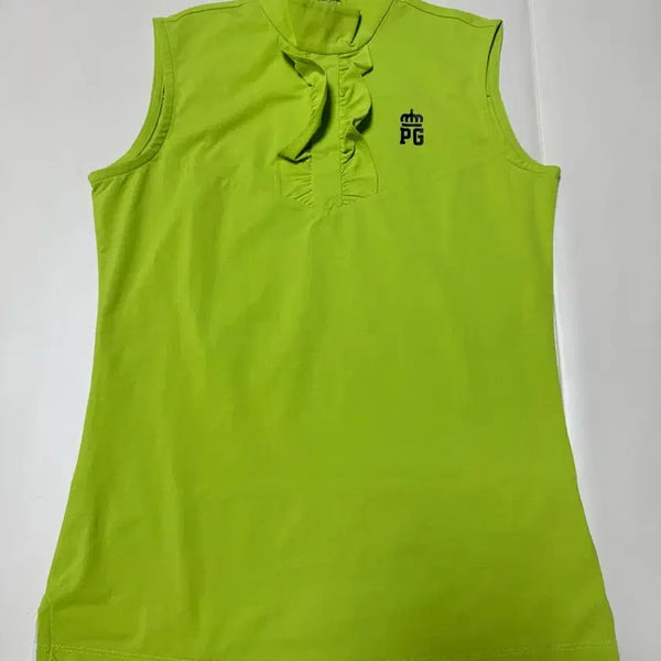 [BUNJANG] Pearly Gates Women's Sleeveless T-Shirt - Size 55 (White) / (상태AA) 파리게이츠 여성 셔링라인 기능성 민소매티55