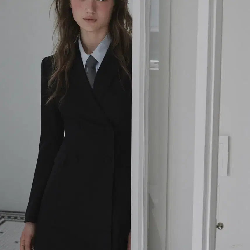 [BUNJANG] Mausoleum Jenn Suit Jacket Dress - Navy / 마우솔레움 젠 수트 자켓 원피스 Mausoleum Jenn Suit Jacket Dress - Navy