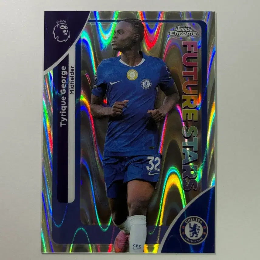 [BUNJANG] Chelsea Tyrik George Laywave Top Chrome 1/1 Football Card / 첼시 타이리크 조지 레이웨이브 탑스크롬 축구 카드