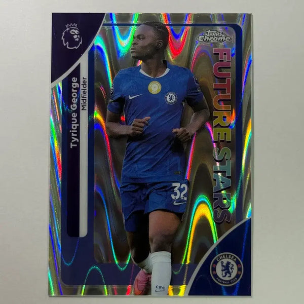 [BUNJANG] Chelsea Tyrik George Laywave Top Chrome 1/1 Football Card / 첼시 타이리크 조지 레이웨이브 탑스크롬 축구 카드