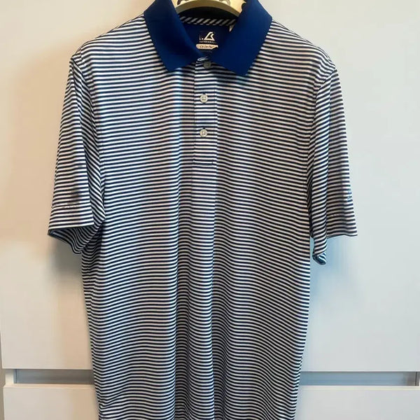 [BUNJANG] Cutter & Buck Striped Golf Polo Shirt / 커터앤벅 스트파이프 골프 카라티