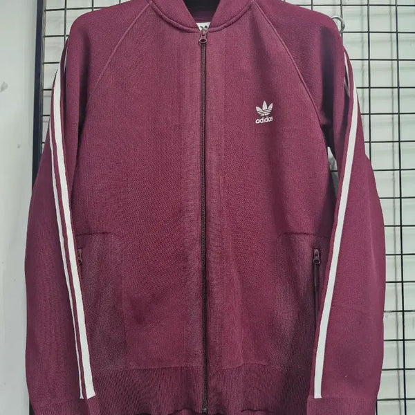 [BUNJANG] Adidas Knit Track Top Jacket Burgundy / 100L 아디다스 니트 트랙탑 자켓 버건디