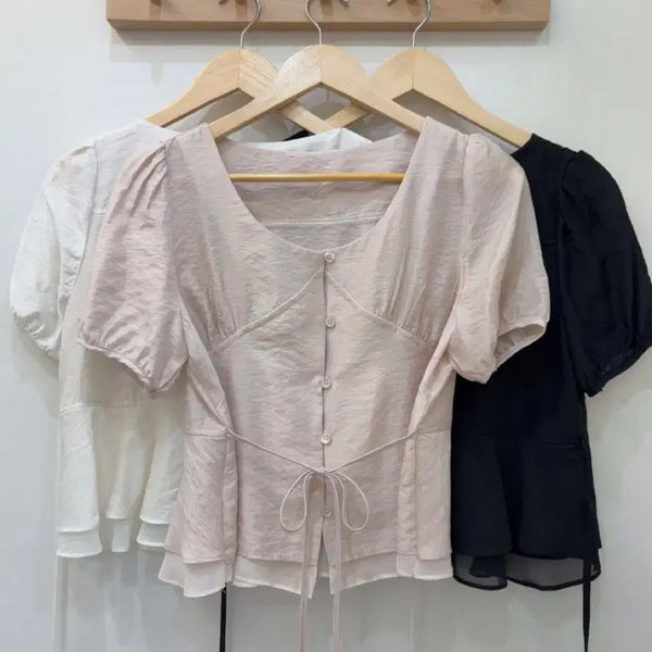[BUNJANG] Black Blouse / 블라우스 블랙 (새상품)