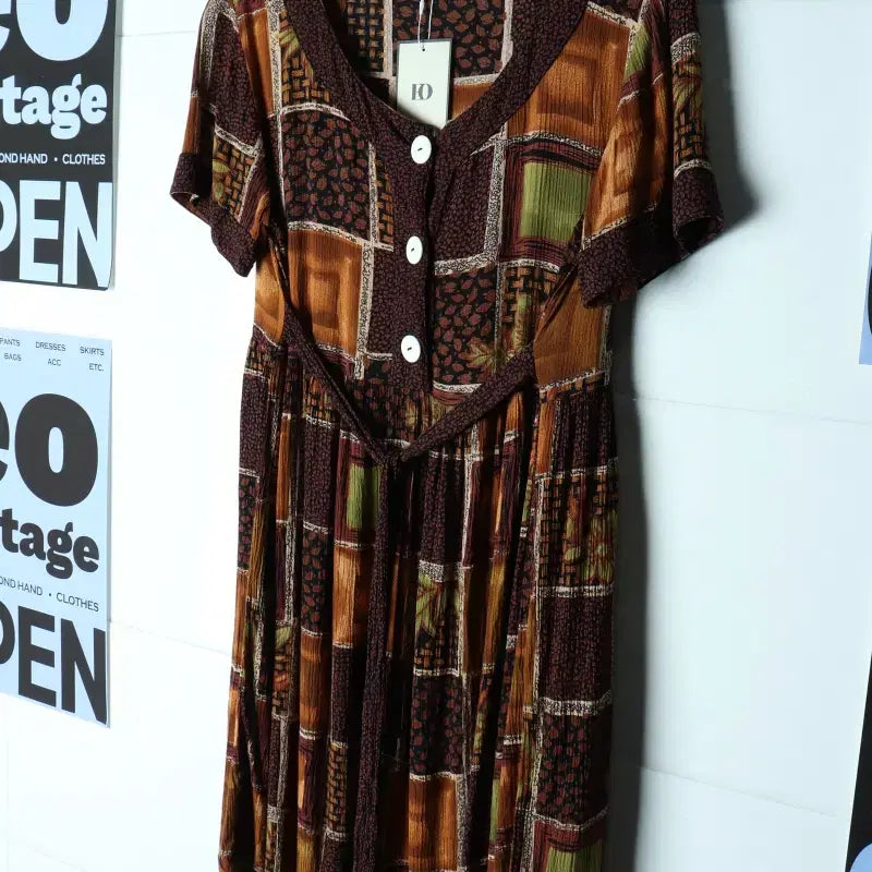 [BUNJANG] W(F) Brand Vintage Dress USA 90s Pattern / W(F) 브랜드빈티지 드레스 원피스 USA 90S년대 패턴-H35844