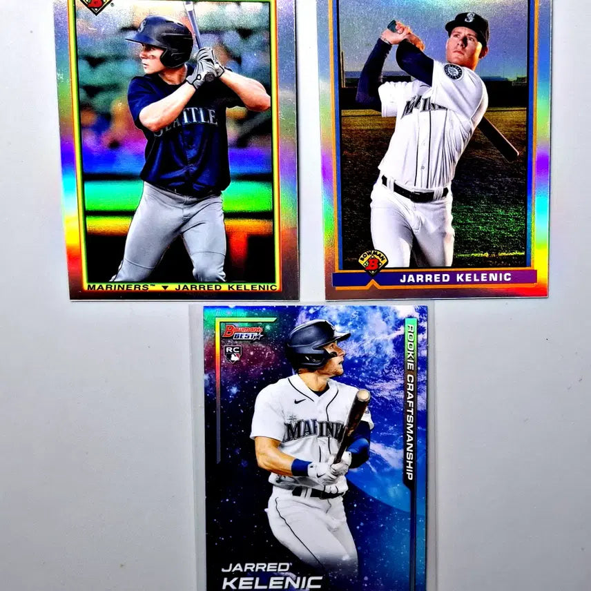 [BUNJANG] MLB Jared Kelenic Rookie Refractor Card Bundle (3 Cards) / MLB 제러드 켈닉 루키 리플렉터 3장 묶음