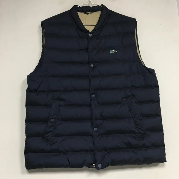 [BUNJANG] Lacoste Men's Goose Down Padded Vest Navy / 라코스테 남성 구스 패딩조끼 110