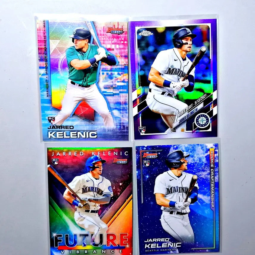 [BUNJANG] Jared Kelenic Rookie Refractor Card Bundle (4 Cards) / MLB 제러드 켈닉 루키 리플렉터 4장 묶음