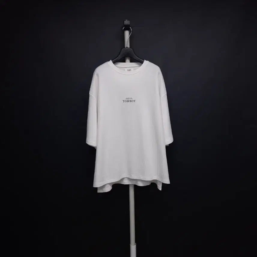 [BUNJANG] Tomboy Loose Boxy Fit T-Shirt White / 톰보이 춘하추 루즈박시핏 티서츠 F 44-77