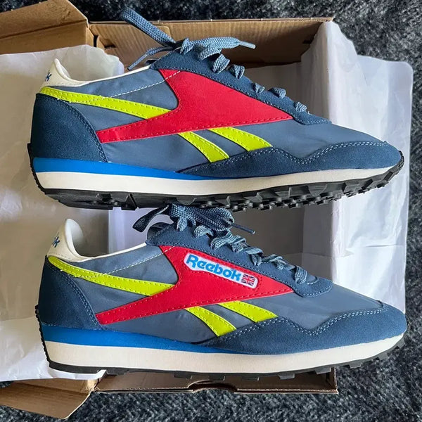 [BUNJANG] Reebok Aztec II "Blue Slate & Acid Yellow" Sneakers / 리복 아즈텍 2 블루 슬레이트 애시드 옐로우팝니다.