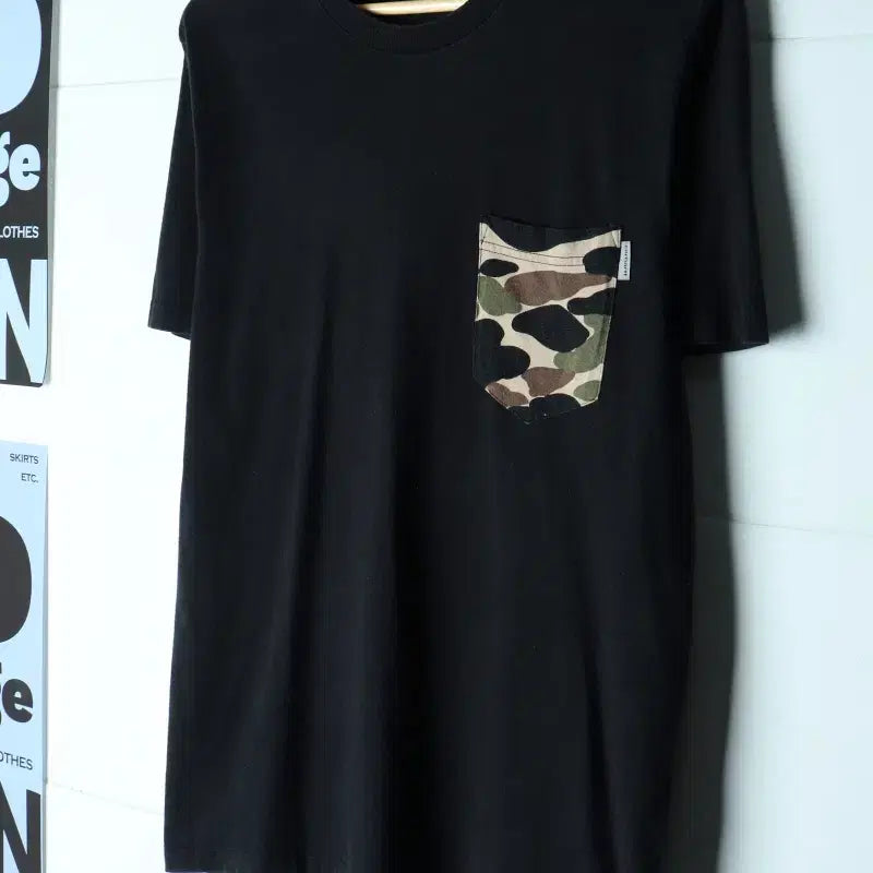 [BUNJANG] Carhartt Camo Pocket Short-Sleeve T-Shirt Black / (M-L) 칼하트 반팔 티셔츠 카모포켓 블랙 올드스쿨-H35855