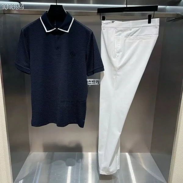 [BUNJANG] G/FORE Jersey Seersucker Polo Navy / (@땡처리)G4 JERSEY SEERSUCKER POLO
