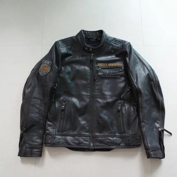 [BUNJANG] Harley-Davidson 115th Anniversary Limited Edition Buffalo Leather Jacket M / 할리데이비슨 115주년 한정판 버팔로 가죽 자켓 M