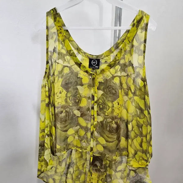 [BUNJANG] MCQ Alexander McQueen 100% Silk Floral Camisole Blouse / MCQ 알렉산더 맥퀸 플로럴 나시 블라우스(실크 100%)